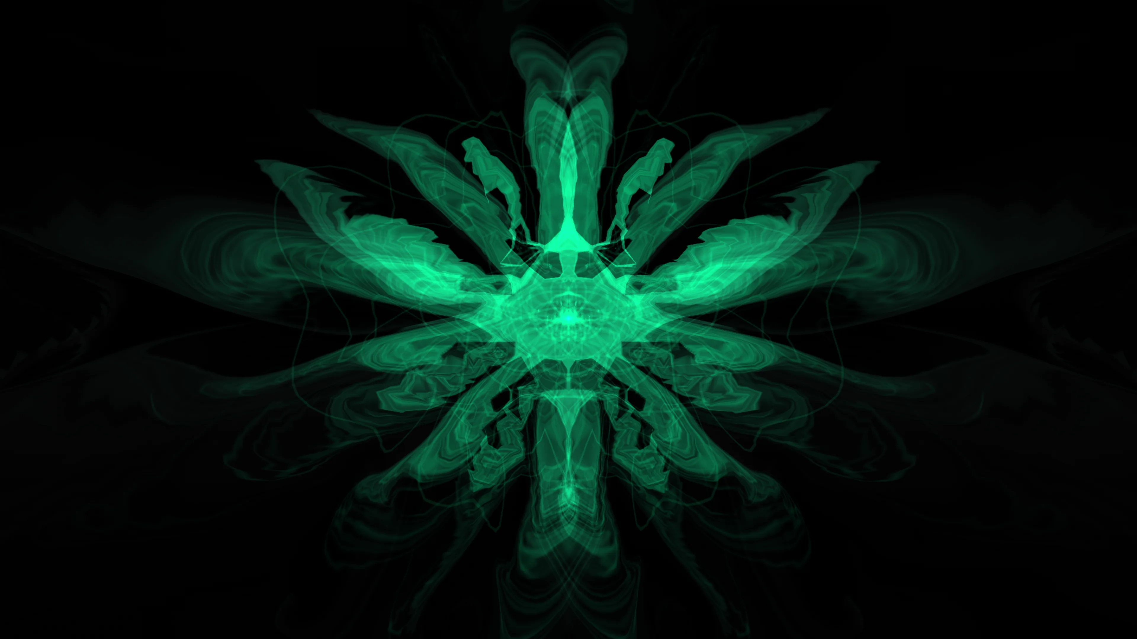 A Milkdrop preset filling the screen in the Playris Visualizer tab